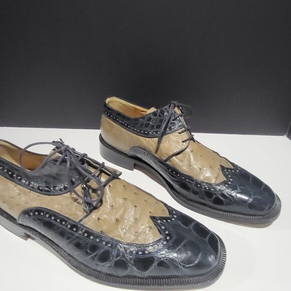 M Collection Men's Genuine Alligator Italian Shoes - Picture 2 of 12